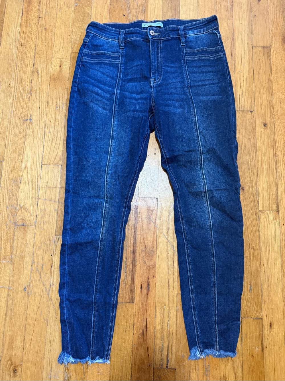 KanCan Dark Blue Front Seam Skinny Jeans